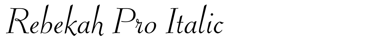 Rebekah Pro Italic